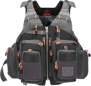 Lixada Fly Fishing Vest Fishing Jacket Breathable Polyester Mesh Design Fishing Vest