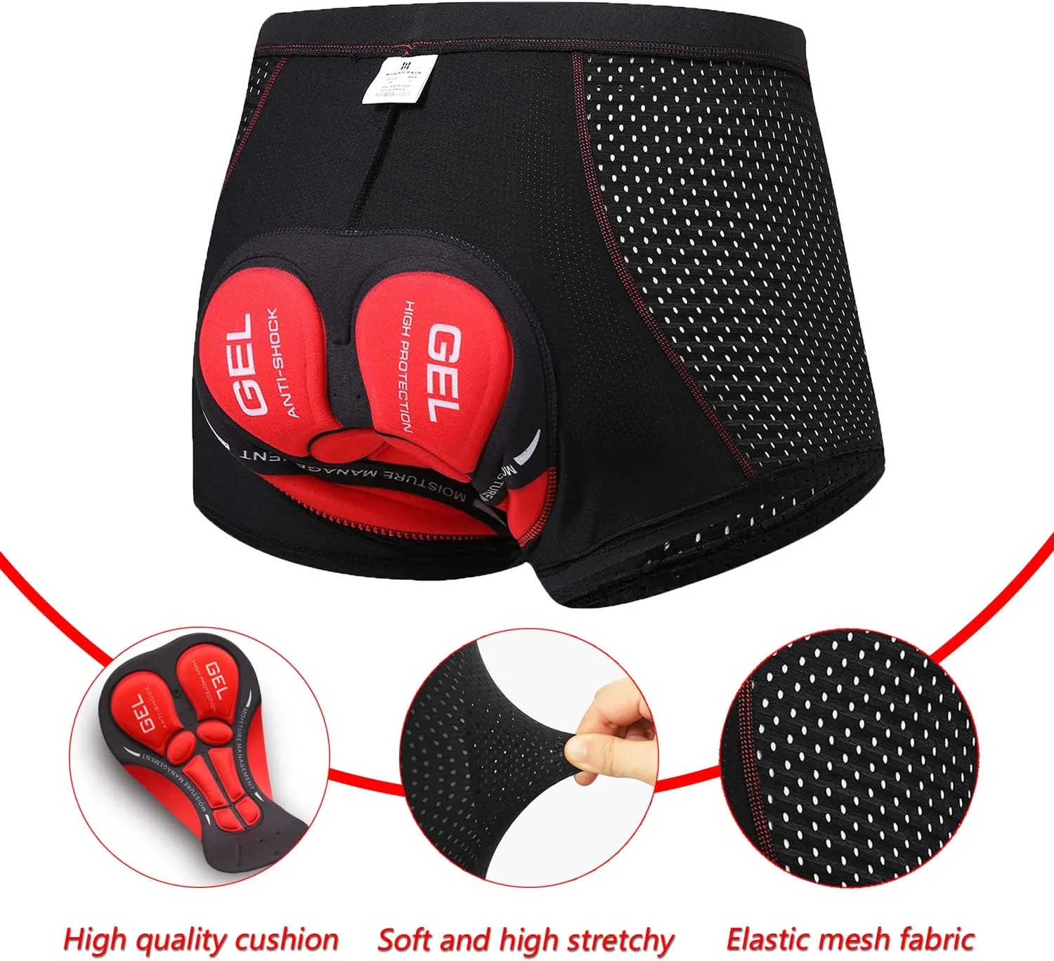Men's Cycling 3D Padded Gel Bike Compression Shorts Underwear