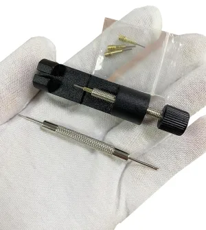Metal Watch Band Link Removal Kit, Tools to Adjust and Remover Bracelets Strap, Pin Remover for Sizing Bands, Watch Band Adjust Repair Tool Kit with Extra Replacement