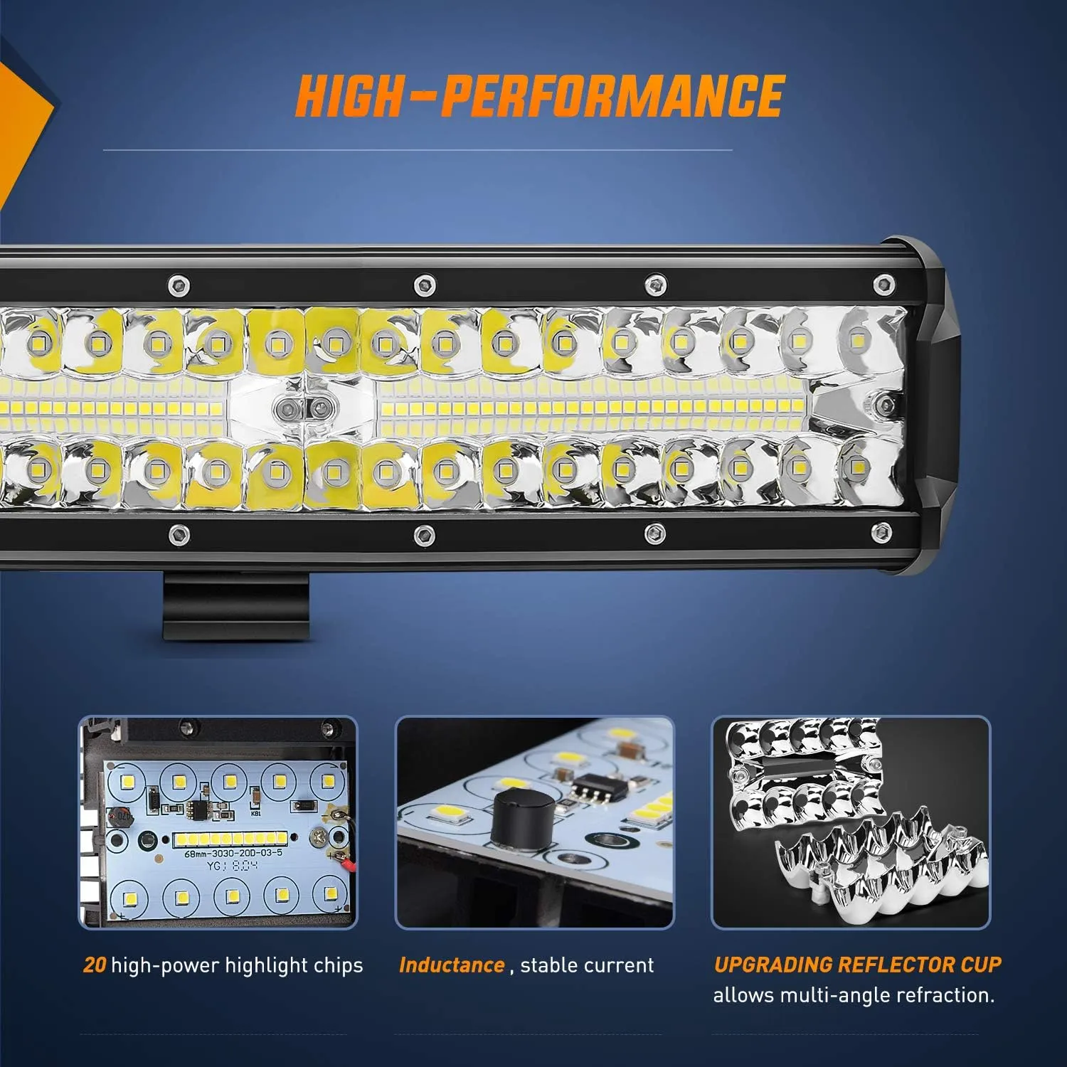 Nilight LED Light Bar 12 Inch 300W 4Pcs 4 Inch 60W Spot Flood Pods Off Road Driving Fog Work Lighting for Truck Tractor Pickup Boat SUV ATV UTV Car 4x4 Van Camper Motorcycle Dirt Bike Golf Cart