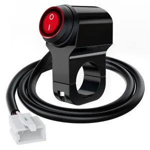 Nilight Motorcycle Handlebar Switch Plug and Play 12V ATV Light Push Button Waterproof ON Off Switches for UTV Driving Lights- Fits 7/8" Handlebars (22mm)