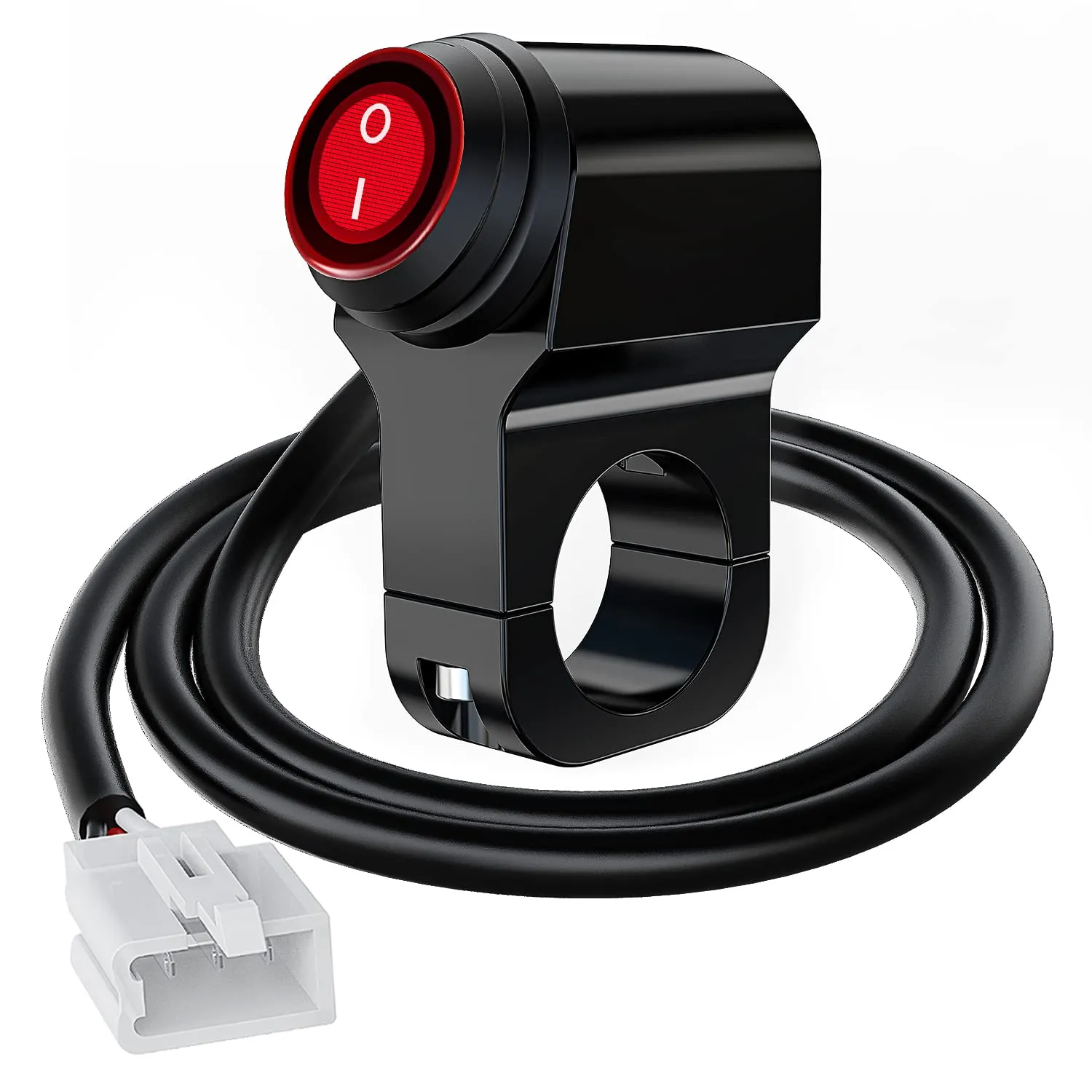 Nilight Motorcycle Handlebar Switch Plug and Play 12V ATV Light Push Button Waterproof ON Off Switches for UTV Driving Lights- Fits 7/8" Handlebars (22mm)