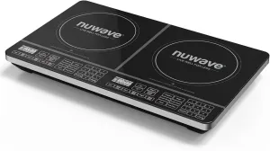 Nuwave PIC Double, Portable, Powerful 1800W with 2 Large 8 Heating Coils, Independent Controls, 94 Temp Settings from 100F to 575F in 5F Increments, 11.5 Shatter-Proof Ceramic Glass Surface