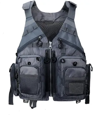 Obcursco Fly Fishing Vest for Men and Women with Breathable Mesh, Trout Fishing Gear, for Outdoors Stream Fishing
