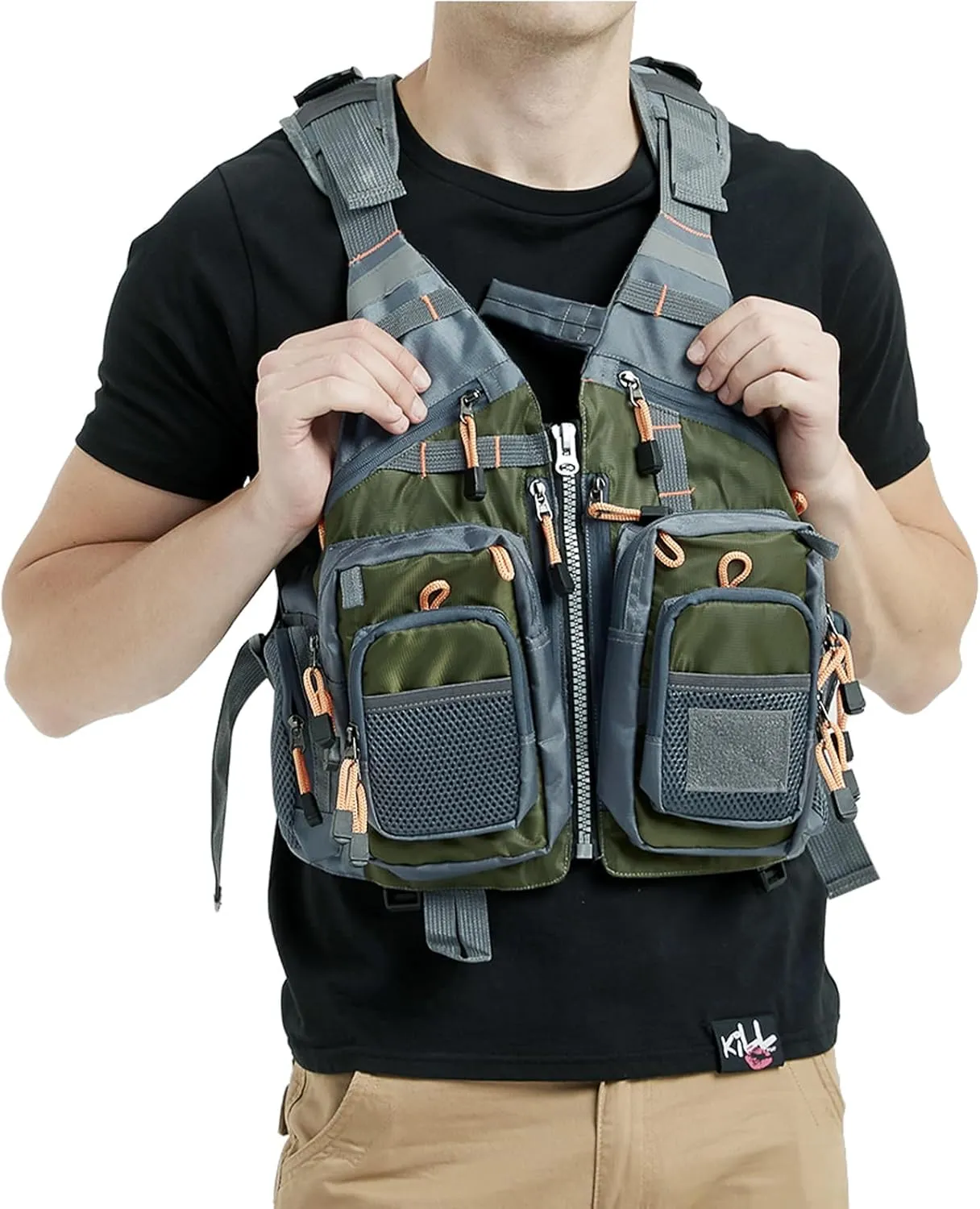 Obcursco Fly Fishing Vest for Men and Women with Breathable Mesh, Trout Fishing Gear, for Outdoors Stream Fishing