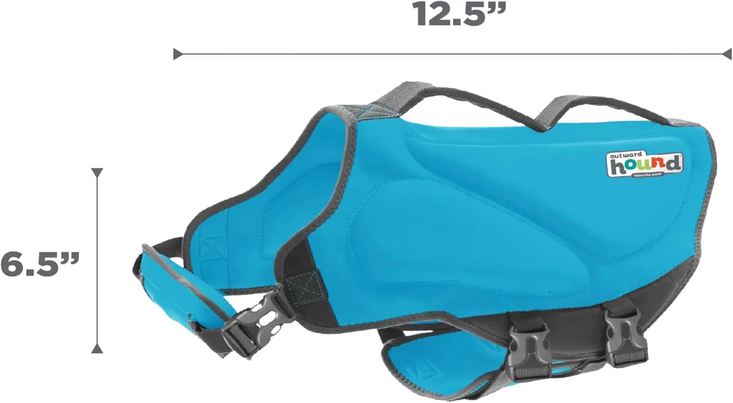 Outward Hound Dawson Swim Dog Life Jacket, High-Performance Neoprene Dog Life Vest for Swimming, Boating, and Water Safety, Medium, Blue