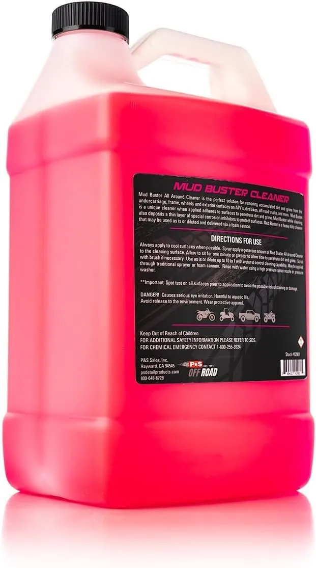 P & S PROFESSIONAL DETAIL PRODUCTS P&S Off Road Mud Buster Foaming Cleaner  Heavy-Duty Degreaser for Undercarriages, Frames & Wheels  Tough on Mud & Grime, Corrosion Protection - 1 Gallon