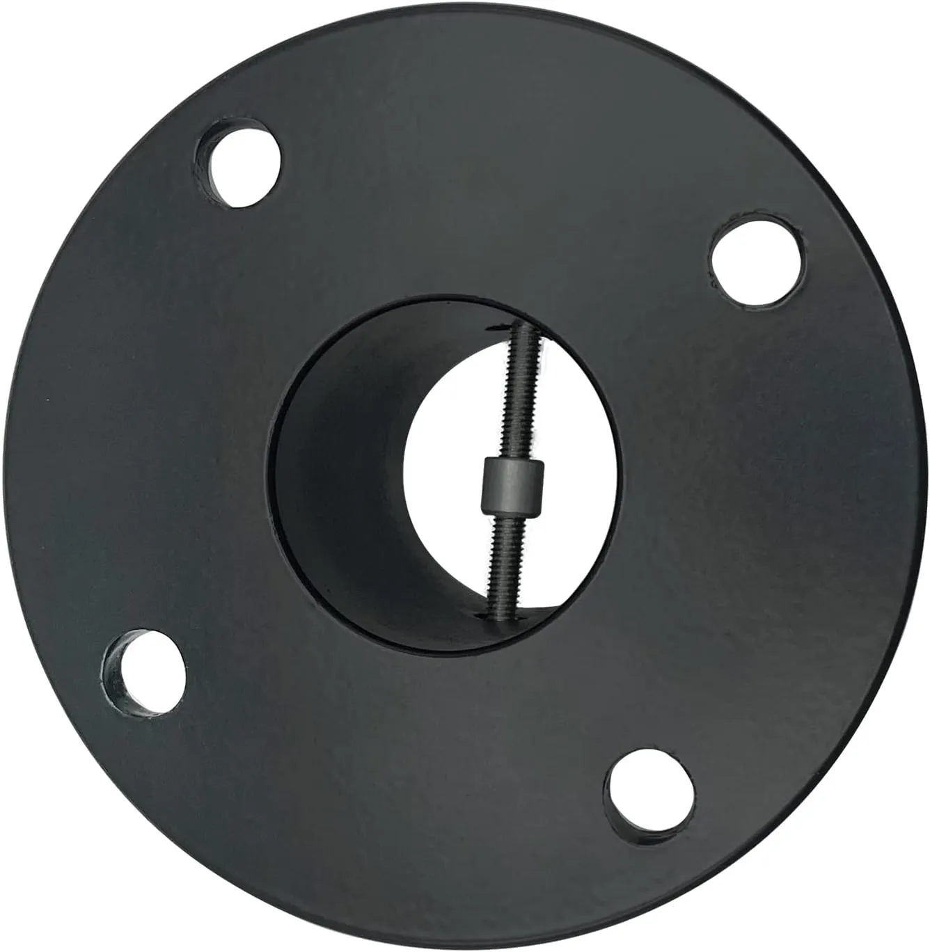 Poolzilla 2-Pack Deck Anchor Flange in Matte Black, Diameter of 1 7/8", Made of High Grade Cast Aluminum