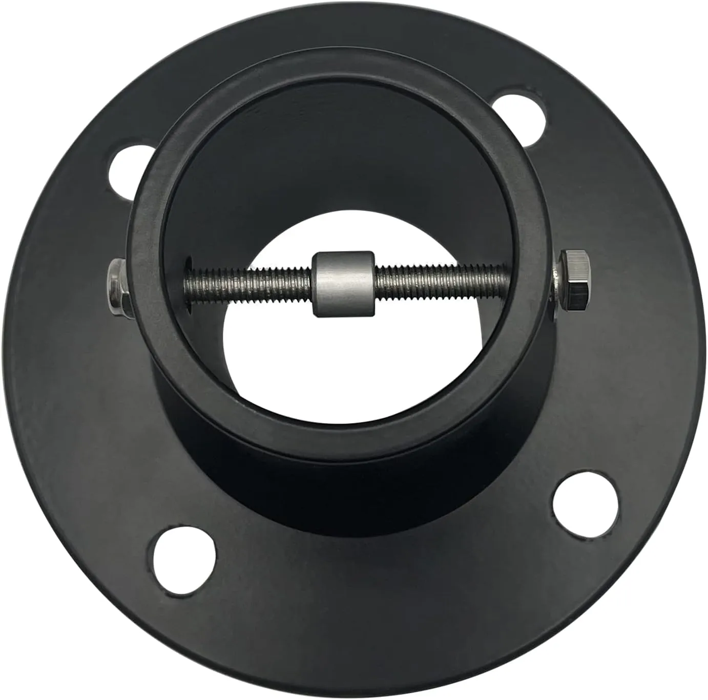 Poolzilla 2-Pack Deck Anchor Flange in Matte Black, Diameter of 1 7/8", Made of High Grade Cast Aluminum