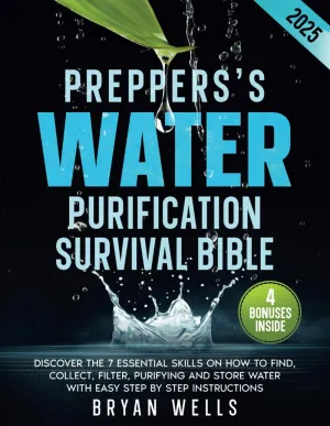 Prepper's Water Purification Survival Bible: Discover the 7 Essential Skills on How to Find, Collect, Filter, Purifying and Store Water with Easy Step by Step Instructions Paperback  October 27, 2024