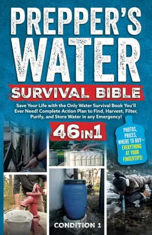 PREPPERS WATER SURVIVAL BIBLE: Save Your Life with the Only Water Survival Book Youll Ever Need! Complete Action Plan to Find, Harvest, Filter, ... any Emergency! (PREPPER SURVIVAL BIBLE BOOK) Paperback  May 2, 2025