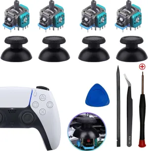 Ps5 Joystick Replacement for Sony Playstation 5 Ps5 Controller Repair Kit for Ps5 Analog Stick Replacement 3D Sensor Module Joystick for Dualsense Ps5 Controllerjoystick Replacement Accessory (4 Pack)