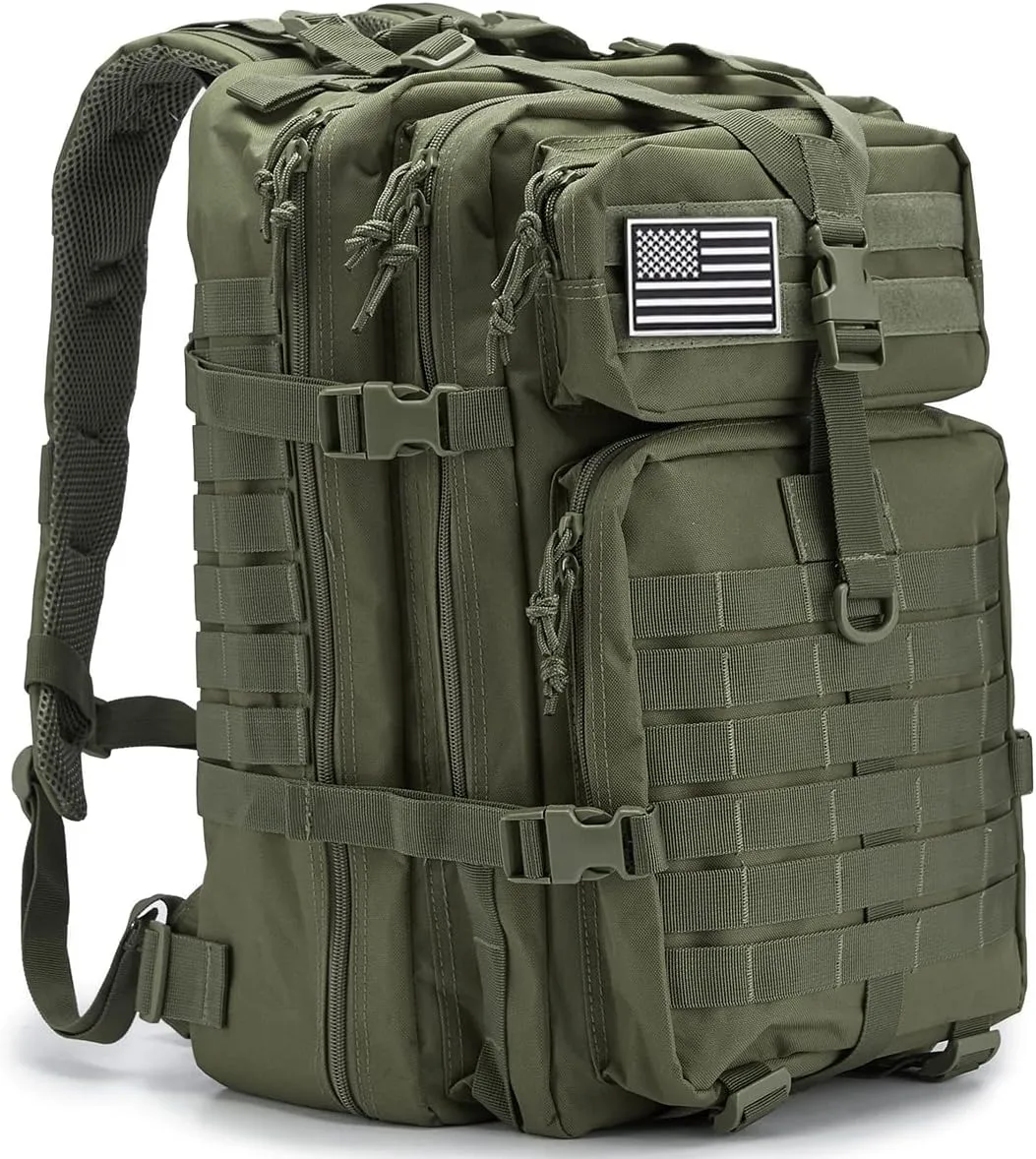 QT&QY 45L Military Tactical Backpacks For Men Camping Hiking Trekking Daypack Bug Out Bag Lage MOLLE 3 Day Assault Pack