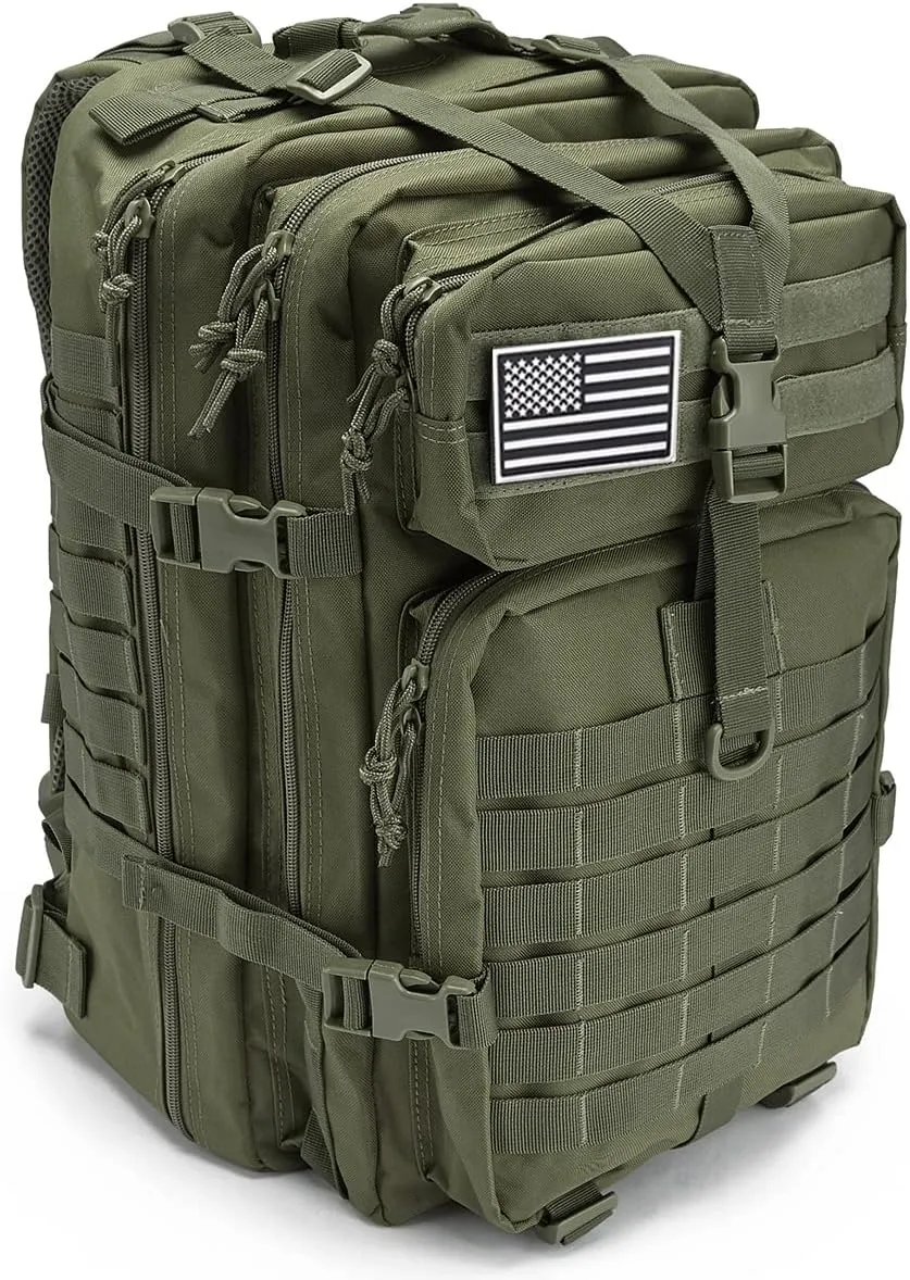 QT&QY 45L Military Tactical Backpacks For Men Camping Hiking Trekking Daypack Bug Out Bag Lage MOLLE 3 Day Assault Pack