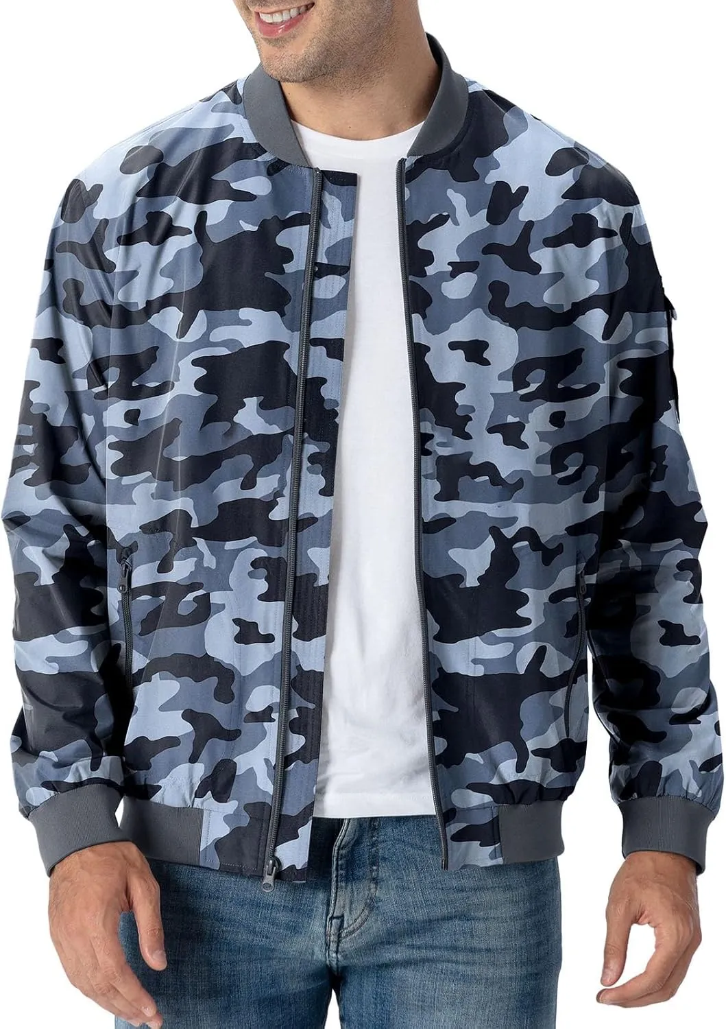 Rdruko Men's Lightweight Bomber Jacket Causal Fashion Stylish Windbreaker Light Jacket