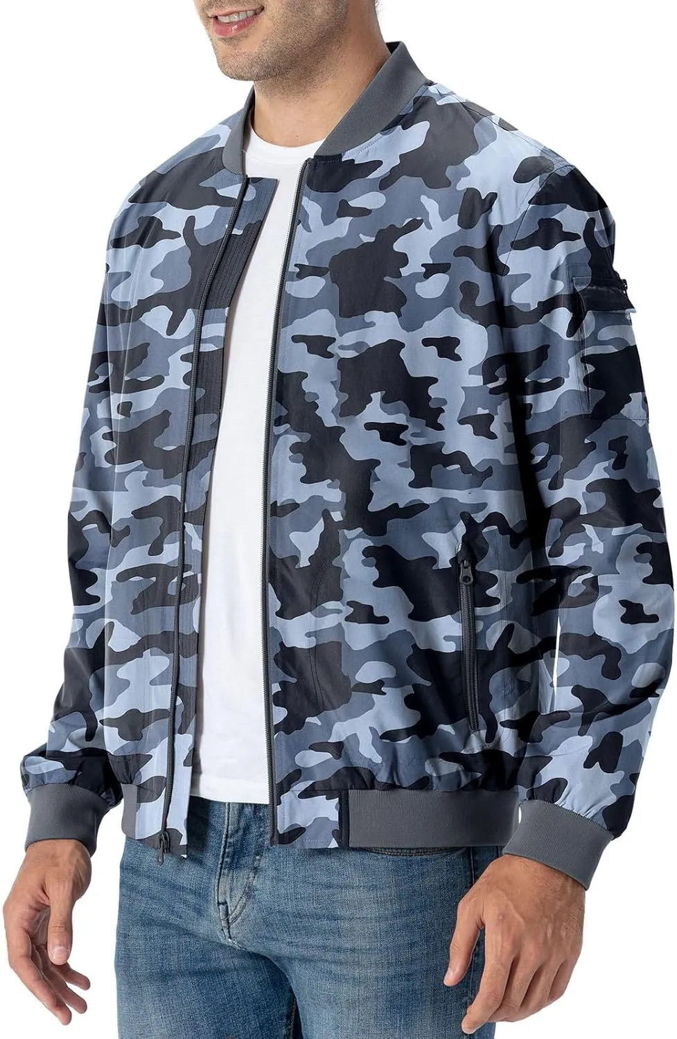 Rdruko Men's Lightweight Bomber Jacket Causal Fashion Stylish Windbreaker Light Jacket
