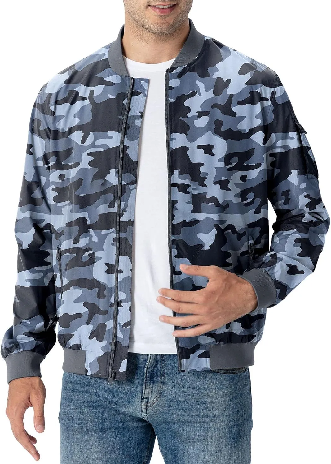 Rdruko Men's Lightweight Bomber Jacket Causal Fashion Stylish Windbreaker Light Jacket