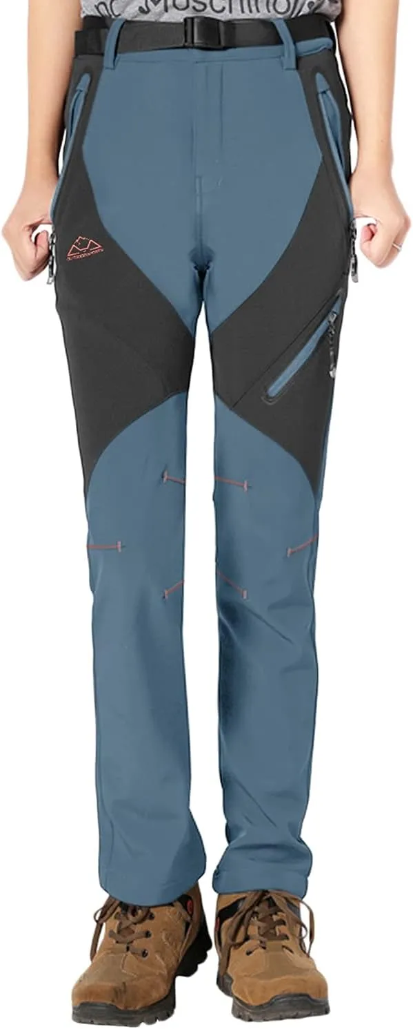Rdruko Women's Snow Pants Waterproof Insulated Fleece Thermal Ski Hiking Snowboard Pants
