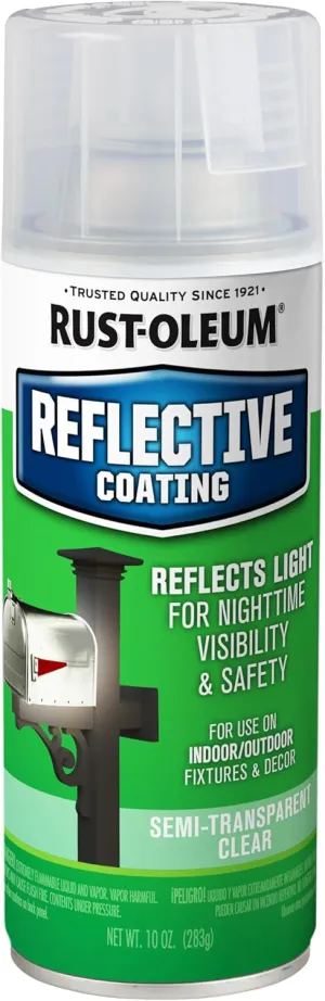 Rust-Oleum 214944 Specialty Reflective Spray, Semi Transparent Clear Finish,10oz