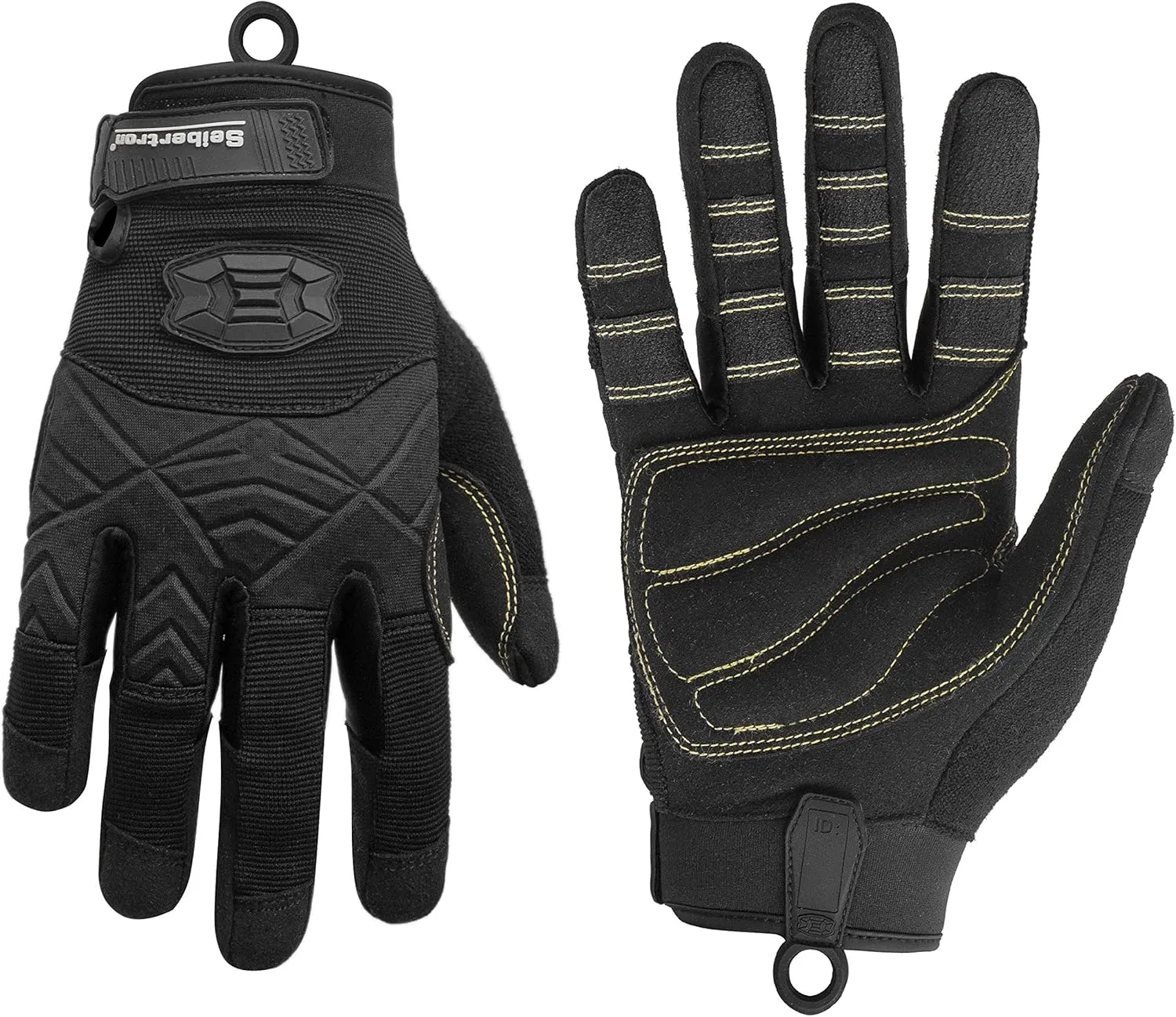 Seibertron Full or Half Finger Padded Palm Lightweight Breathable Climbing Rope Gloves for Climbers, Rock Climbing, Rescue, Adventure, Sailing, Kayaking, Outdoor Sports