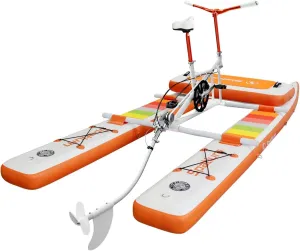 Spatium SUP Water Bike - Inflatable Pedal Boat for One Person - Fishing Kayak & Paddle Board - The Fun of Water & Fishing   Mat