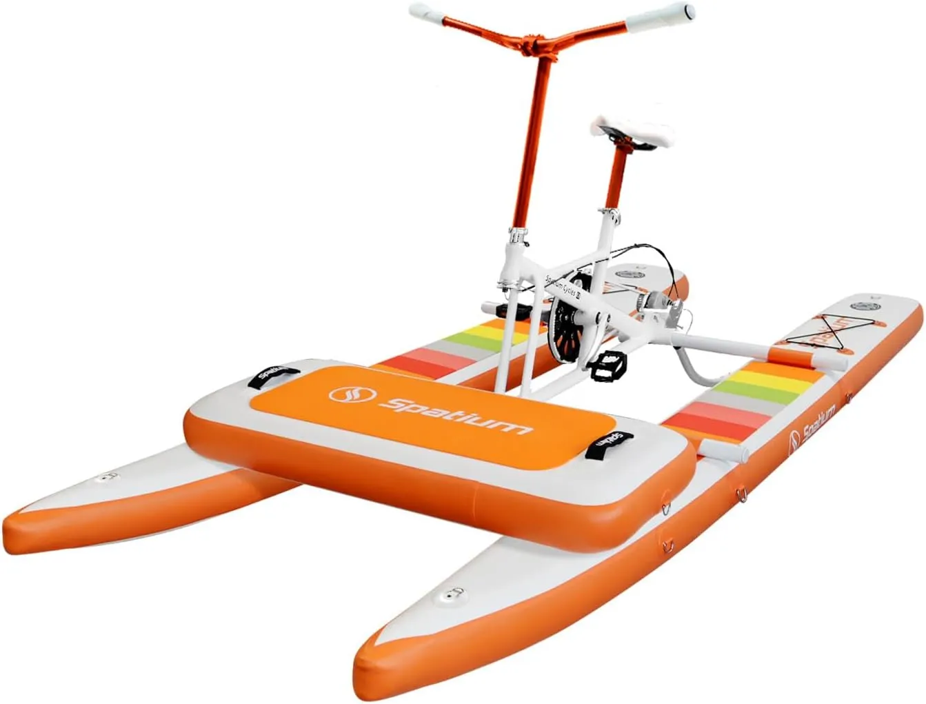 Spatium SUP Water Bike - Inflatable Pedal Boat for One Person - Fishing Kayak & Paddle Board - The Fun of Water & Fishing   Mat