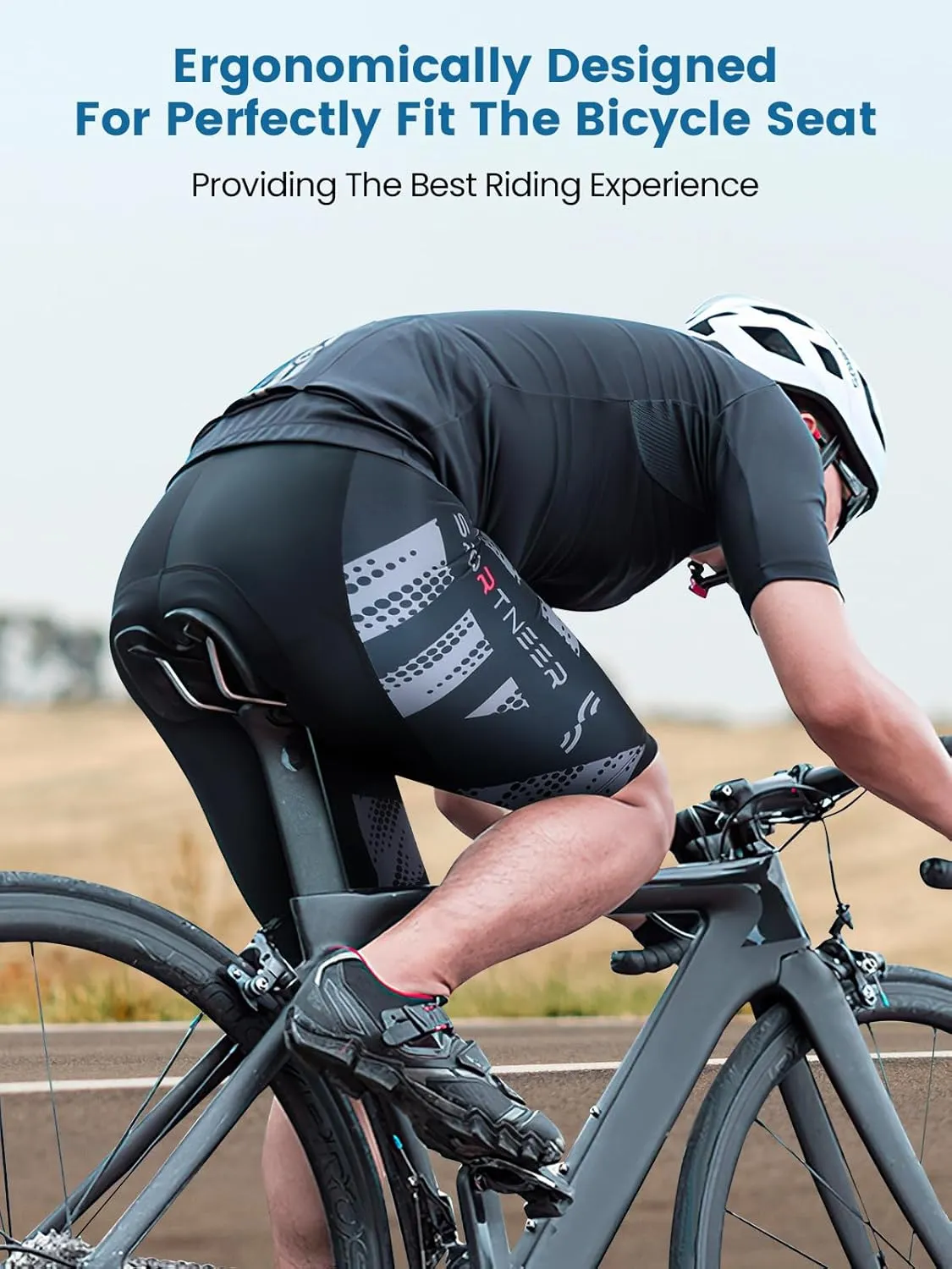 Sportneer Padded Bike Shorts for Men - 4D Padding Mens Bicycle Cycling Biking Clothing Shorts, Breathable and Absorbent