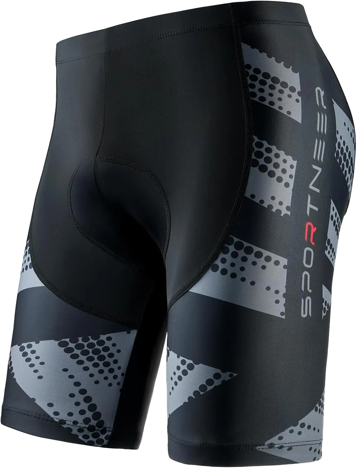 Sportneer Padded Bike Shorts for Men - 4D Padding Mens Bicycle Cycling Biking Clothing Shorts, Breathable and Absorbent