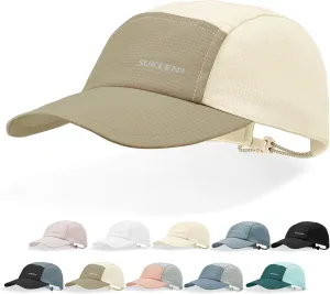 Sukeen Lightweight Sun Hat for Women Men,Quick Drying Baseball Cap UPF50  Running Hats Foldable Sport Cap for Outdoor Daily