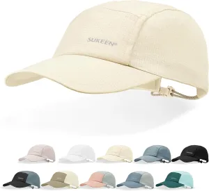 Sukeen Lightweight Sun Hat for Women Men,Quick Drying Baseball Cap UPF50  Running Hats Foldable Sport Cap for Outdoor Daily