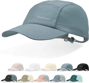 Sukeen Lightweight Sun Hat for Women Men,Quick Drying Baseball Cap UPF50  Running Hats Foldable Sport Cap for Outdoor Daily