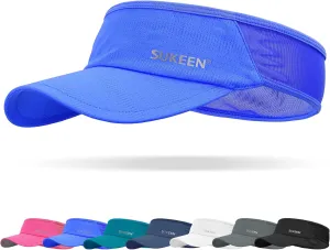 Sukeen Sports Sun Visor Men Women Lightweight Packable Cooling Stretchy Visor Hat for Running, Tennis, Golf