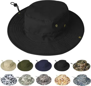 Sun Hats for Men Women Boonie Hat Foldable Fishing Hat UPF 50  Bucket Hat for Fishing Hiking Garden Safari Beach