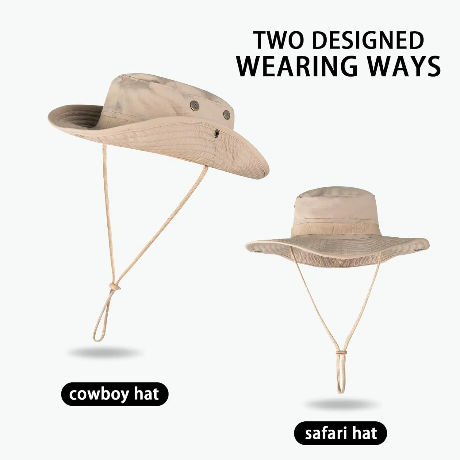 Sun Hats for Men Women Bucket Hat UPF 50  UV Protection Boonie Hat for Safari Fishing Hiking Garden Beach