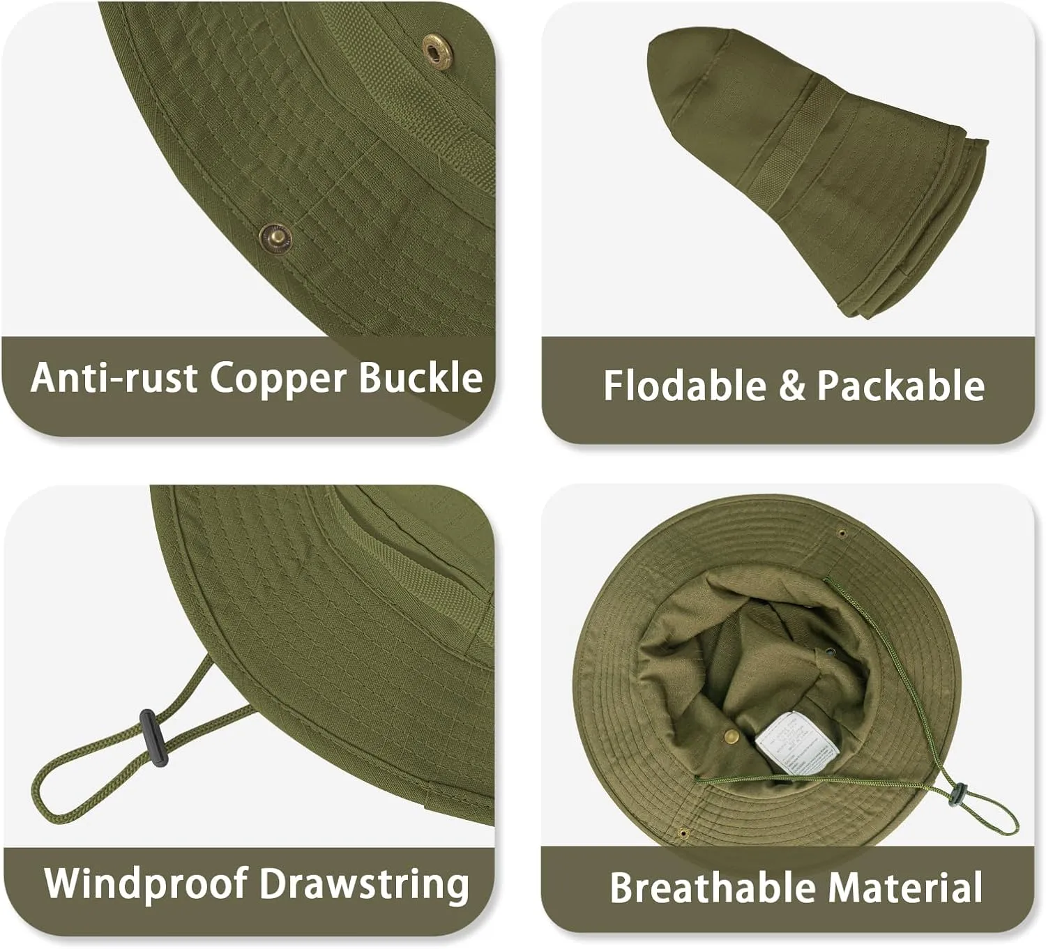 Sun Hats for Men Women Bucket Hat UPF 50  UV Protection Boonie Hat for Safari Fishing Hiking Garden Beach