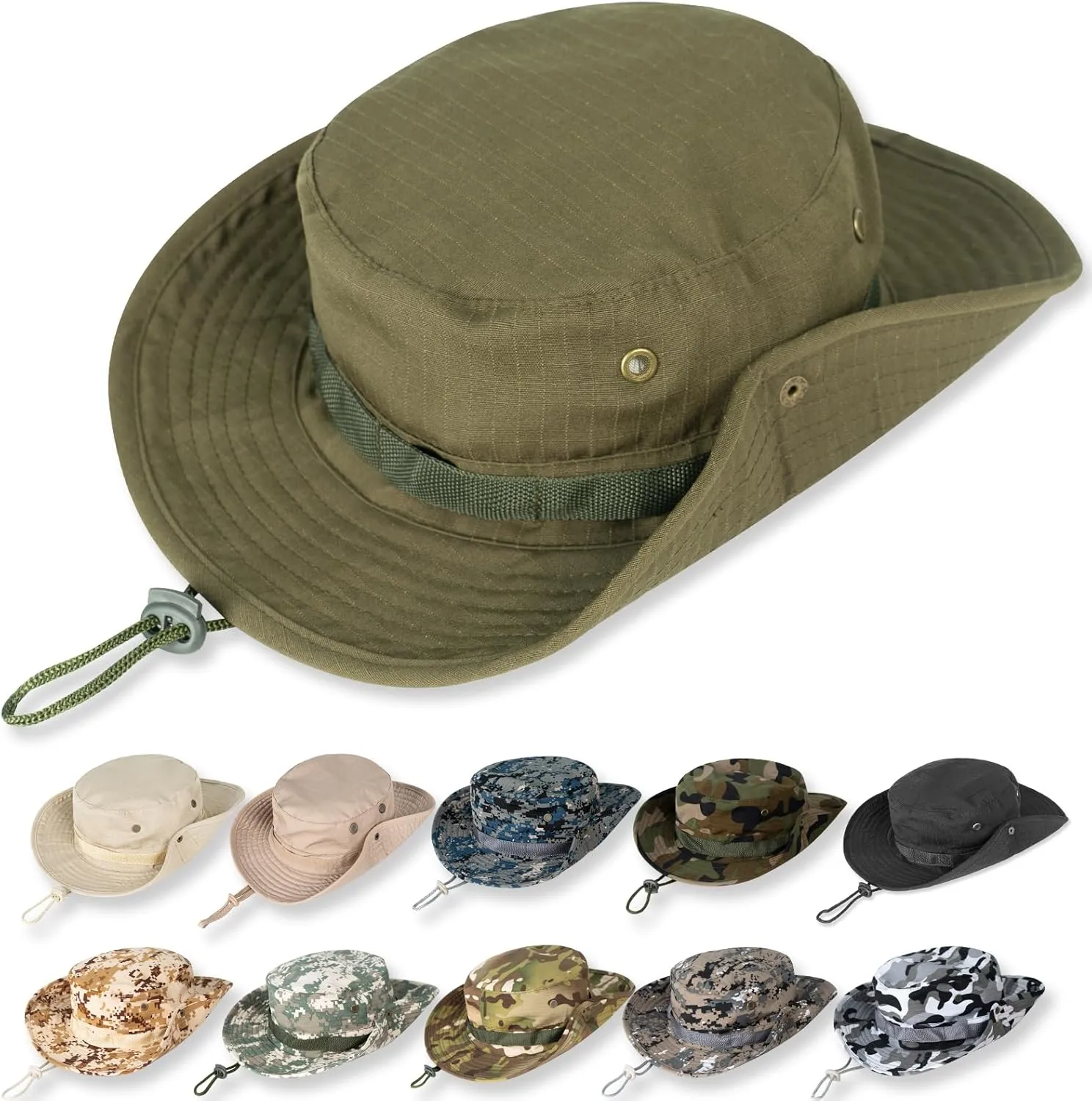 Sun Hats for Men Women Bucket Hat UPF 50  UV Protection Boonie Hat for Safari Fishing Hiking Garden Beach