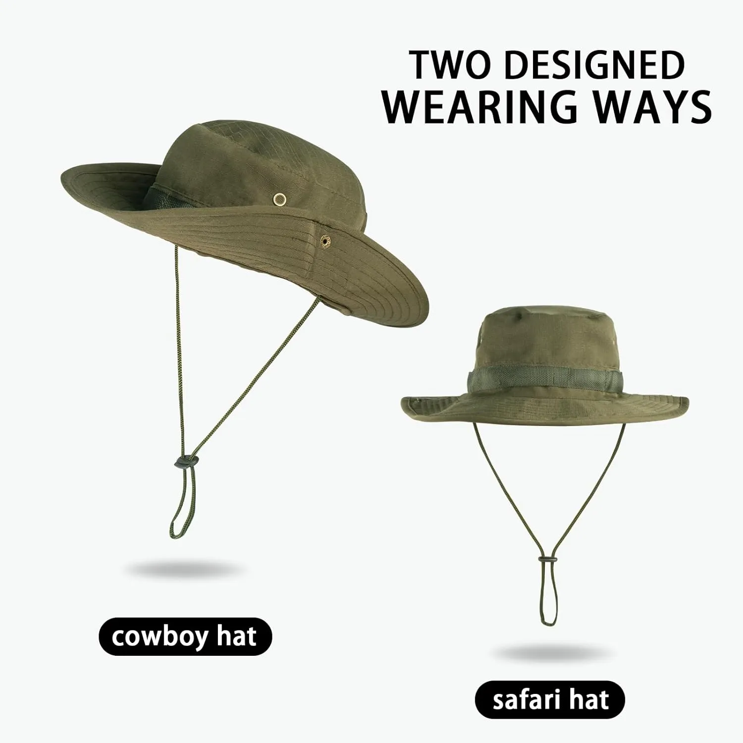 Sun Hats for Men Women Bucket Hat UPF 50  UV Protection Boonie Hat for Safari Fishing Hiking Garden Beach