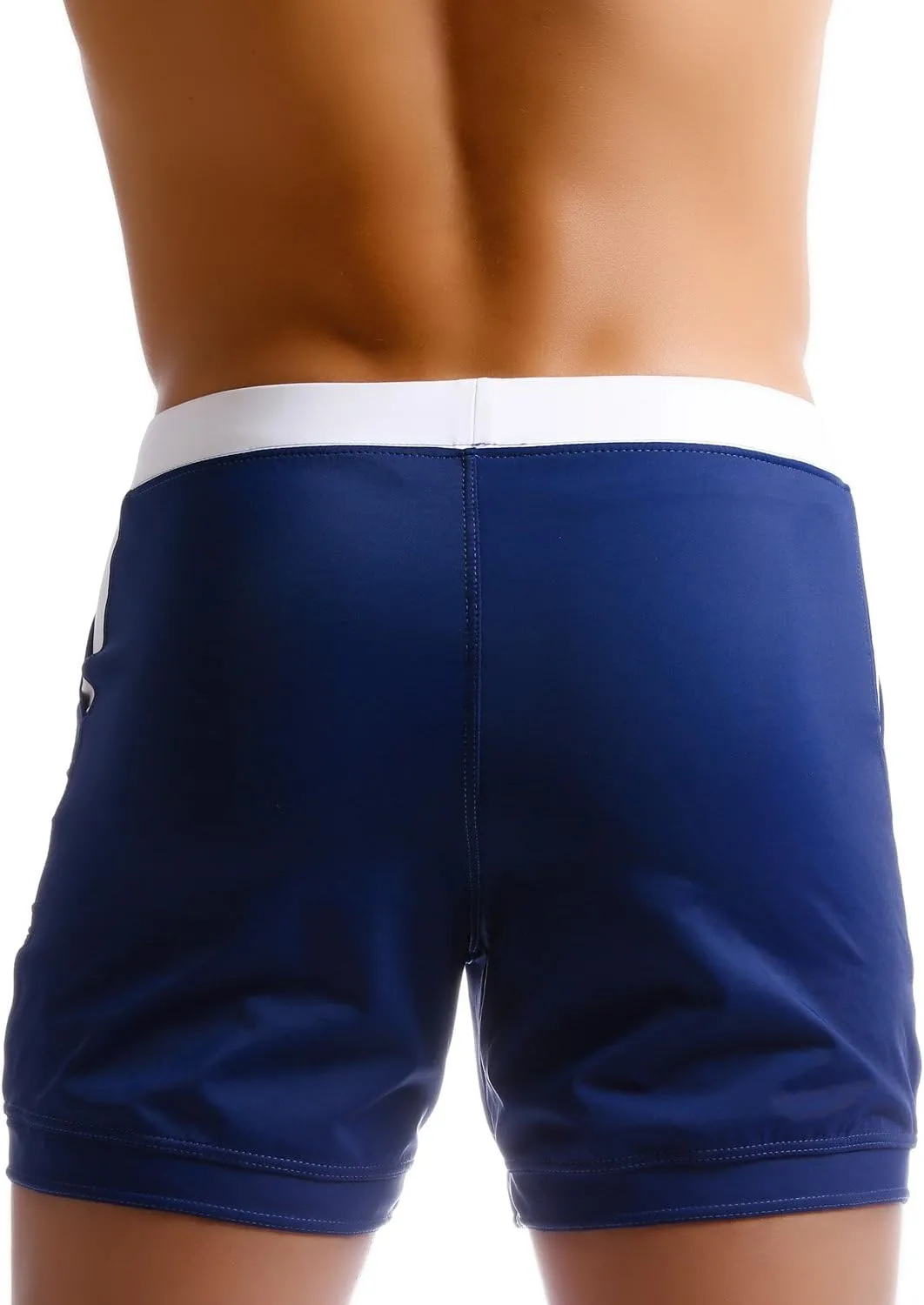 Taddlee Men Swimwear Swimsuits Solid Basic Long Swim Boxer Trunks Board Shorts