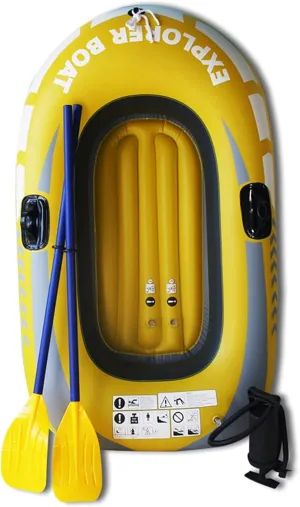 TEmkin Inflatable Kayak, Fishing Boat Folding Dinghy Rowing Boats, Rubber Explorer Boat Canoe for Adults Water Sports Water Sports