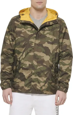 Tommy Hilfiger Men's Lightweight Breathable Waterproof Hooded Jacket