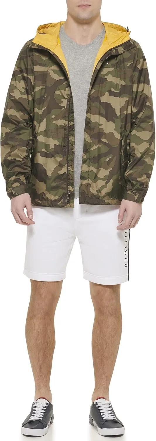 Tommy Hilfiger Men's Lightweight Breathable Waterproof Hooded Jacket
