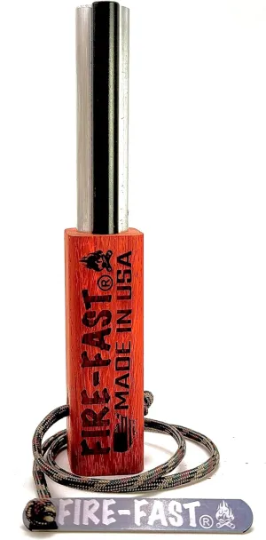 Trekker. Best Emergency Waterproof Survival Fire Starter. Magnesium and Euro Fire Steel Ferro Rod. Compact Durable Tool for Bushcraft, Camping, Backpacking, Hiking, Hunting, or Bug Out Bag