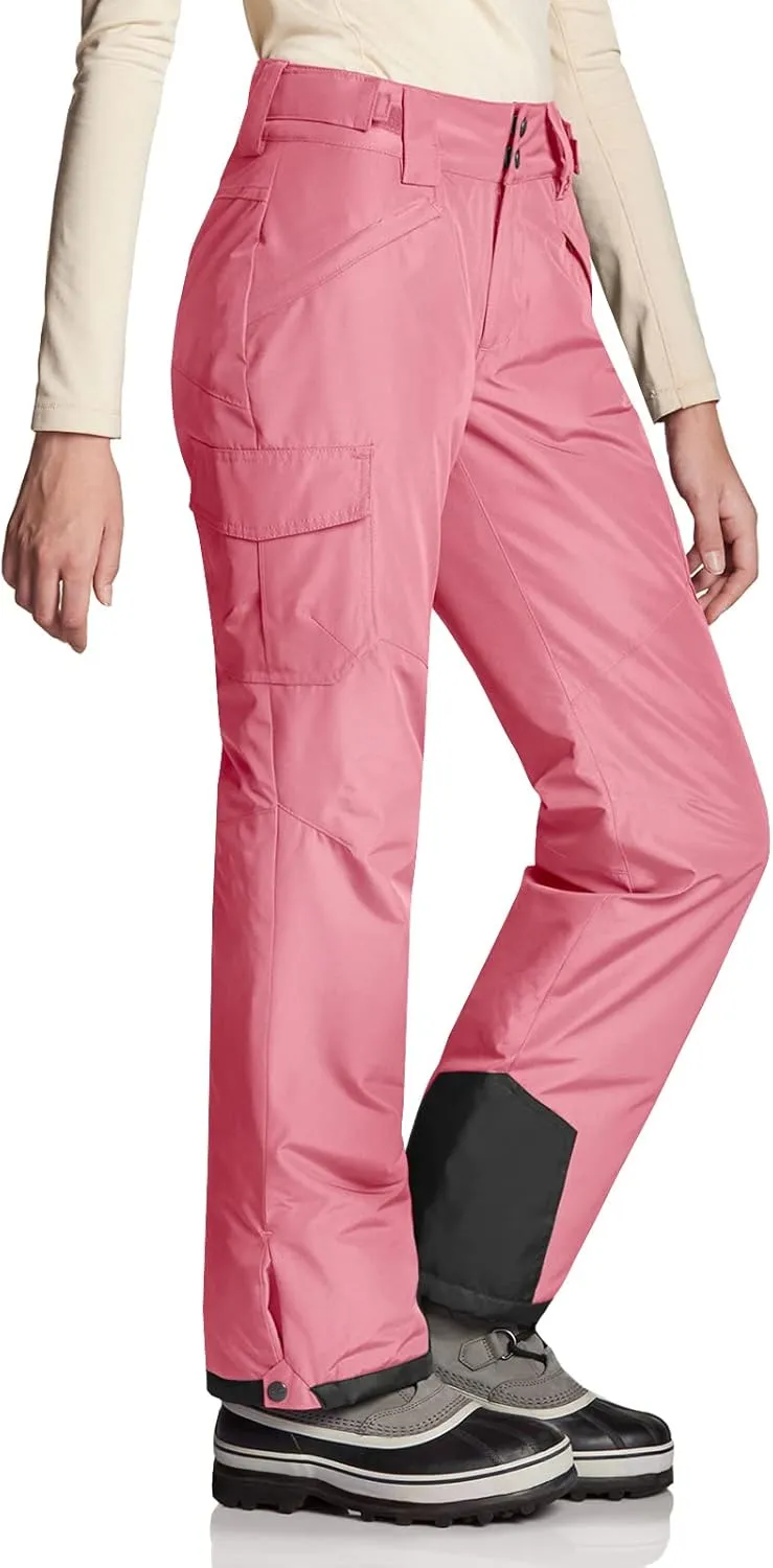 TSLA Women's Winter Snow Pants, Waterproof Insulated Ski Pants, Ripstop Snowboard Bottoms
