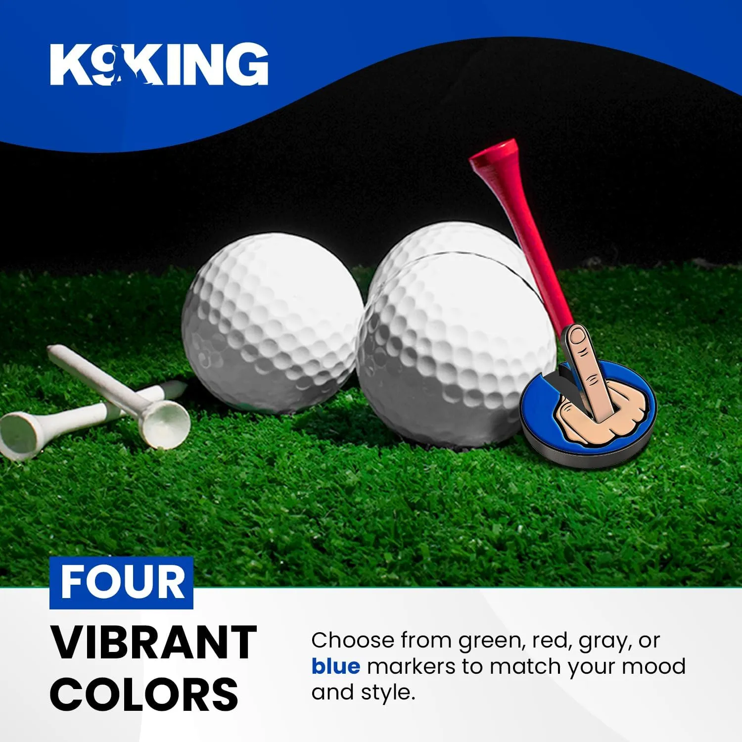 Ultimate Middle Finger Golf Ball Marker | Magnetic Hat Clip | Alignment Ball Mark | Funny Golf Accessory Cap Premium Gift for Golf Enthusiasts