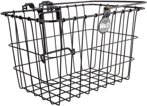 Wald 3133 Front Quick Release Bicycle Basket with Bolt on Clamp (14.5 x 9.5 x 9, Black)