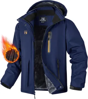WENRONSTA Men's Ski Snow Jacket Winter Coat Warm Waterproof Windbreaker Mountain Snowboarding Hooded Hiking Traval