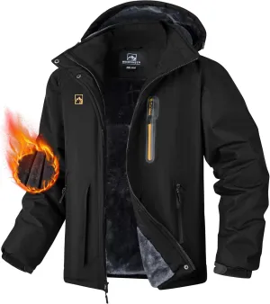 WENRONSTA Men's Ski Snow Jacket Winter Coat Warm Waterproof Windbreaker Mountain Snowboarding Hooded Hiking Traval