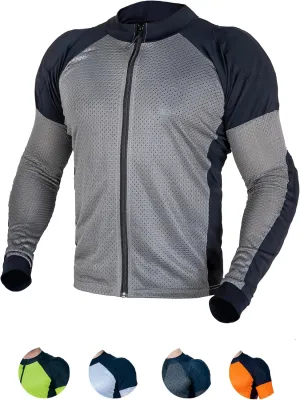 WICKED STOCK Mesh Armored Motorcycle Shirt - CE Level 2 Unisex Motorcycle Protective Shirt for Summer with Removable Padding