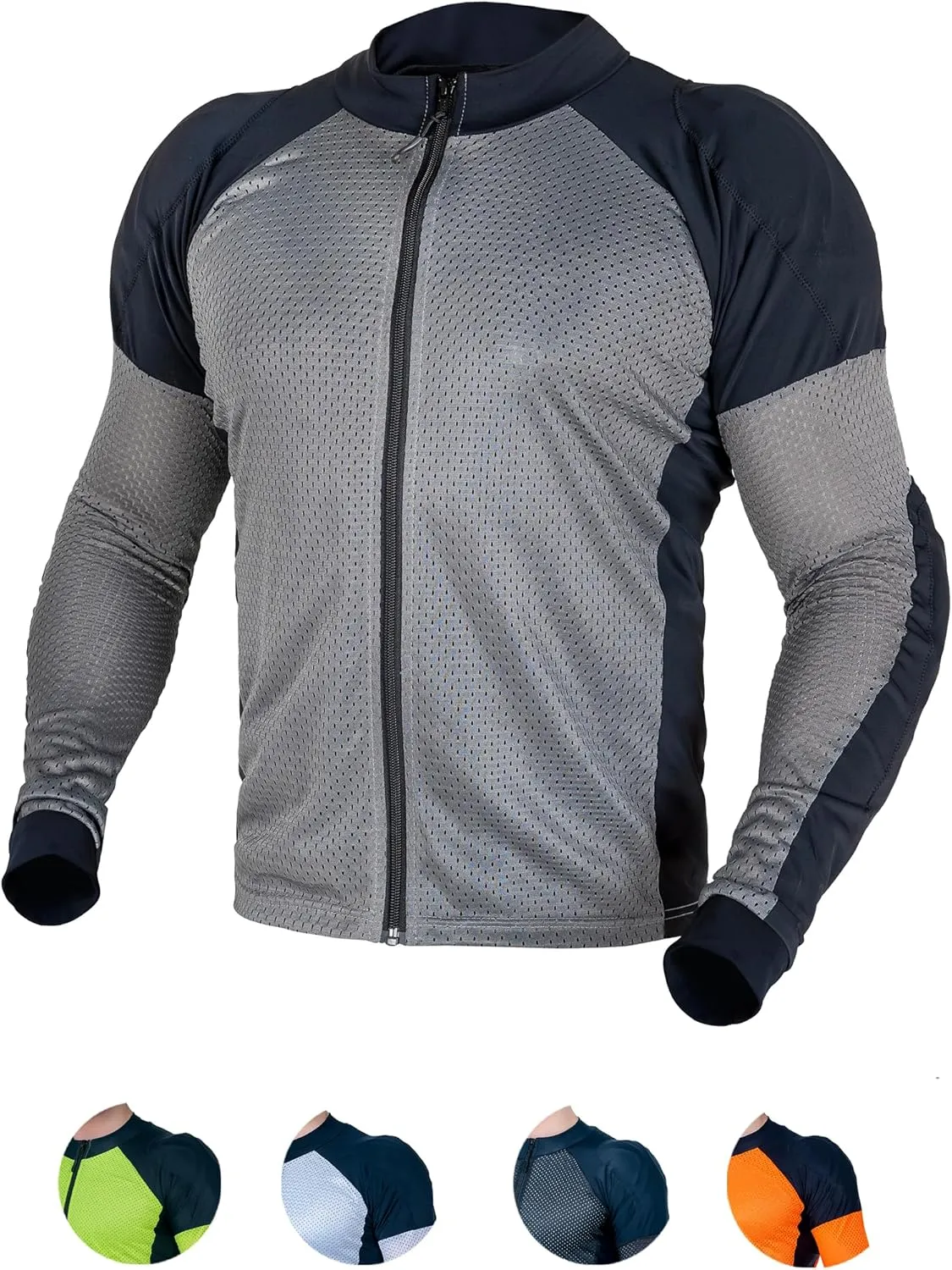 WICKED STOCK Mesh Armored Motorcycle Shirt - CE Level 2 Unisex Motorcycle Protective Shirt for Summer with Removable Padding