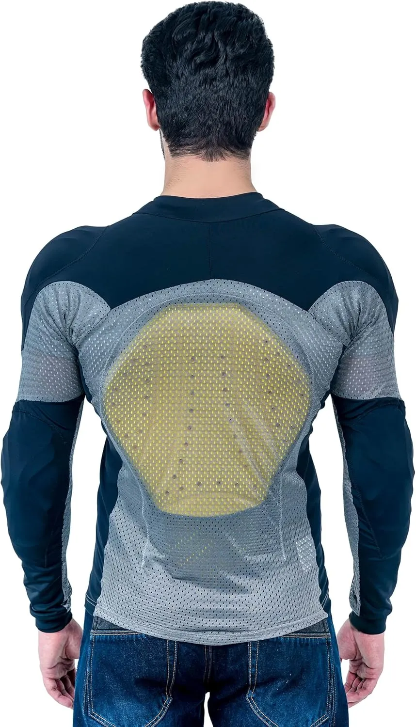 WICKED STOCK Mesh Armored Motorcycle Shirt - CE Level 2 Unisex Motorcycle Protective Shirt for Summer with Removable Padding